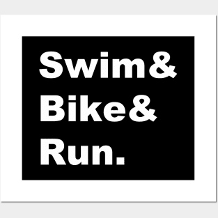 Triathlon Life (White) Posters and Art